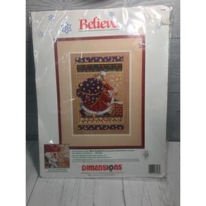 Dimensions Believe Counted Cross Stitch Kit Santa Claus Christmas 8408 New